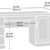 Sauder 404944 Heritage Hill Computer Credenza, Classic Cherry Finish, L: 59.25" x W: 20.47" x H: 30.24"