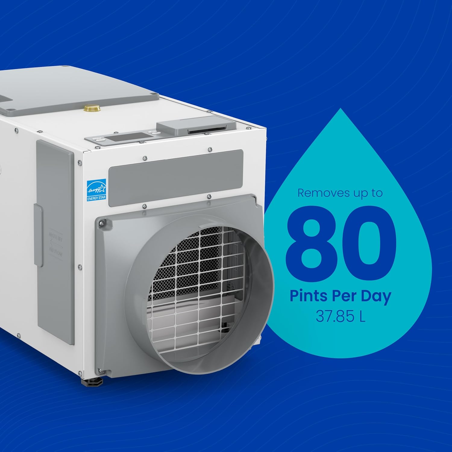 AprilAire E080 Pro 80-Pint Whole-House Dehumidifier, Energy Star Certified, Commercial-Grade for Basement, Crawlspace or Whole House up to 4,400 sq. ft. AprilAire E080 Pro 80-Pint Whole-House Dehumidifier, Energy Star Certified, Commercial-Grade for Basement, Crawlspace or Whole House up to 4,400 sq. ft. - Image 9