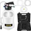 VEVOR Transmission Fluid Pump 2 Way ATF Refill System, 10 Liter Dispenser | For Oil Changes, Extracts and Dispenses Fluid Cleanly, Automatic Tool Set, with 14 Pieces ATF Filler Adapters, Pressure Gauge