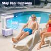 Portable Air Conditioner, 3000 CFM Swamp Cooler & Evaporative Air Cooler | 6.87 Gal Water Tank, 3 Speeds & 4 Modes, 120° Oscillation with 15H Timer for Home, Bedroom, Kitchen & Indoor Cooling