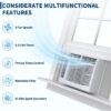 6000 BTU Window Air Conditioner w/Remote Control, Cools up to 250 Sq. Ft | 3 Cooling & Fan Speeds Window AC Units, Quiet Operation, LED Digital Display, Easy Installation, Ideal for Bedroom Office