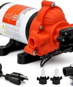 SEAFLO 33 Series 110V/115V AC Fresh Water Pump, 3.3 GPM 45 PSI Self-Priming Pressure Pump with Smart Pressure Switch, Automatic Demand Pump for RV, Caravan Marine Boat Industrial Use, 4-Year Warranty