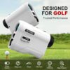 REVASRI Range Finder for Golf, Slope, Pin Lock Vibration 1000Y Rangefinder | 6.5X Magnification, External Slope Switch for Golf Tournament Legal, Rechargeable Golf Rangefinder