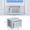 6000 BTU Window Air Conditioner w/Remote Control, Cools up to 250 Sq. Ft | 3 Cooling & Fan Speeds Window AC Units, Quiet Operation, LED Digital Display, Easy Installation, Ideal for Bedroom Office