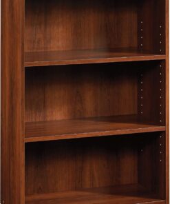 Sauder Beginnings 3-Shelf Bookcase, Bookshelf with Adjustable Storage Shelves, in Brook Cherry finish