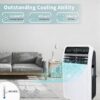 Shinco 12,000 BTU（7,500 BTU SACC) Portable Air Conditioner, Portable AC Unit with Built-in Cool, Dehumidifier&Fan Modes for Room up to 450 sq.ft, with Remote Control, 24 Hour Timer, Installation Kit