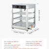 VEVOR 3-Tier Commercial Food Warmer Display, 800W Food Display Warmer with LED Light, Adjustable Shelf and Stainless Steel Frame, 86℉~185℉ Air Heating, 34L for Hamburger, Pizza, Bread, Fried Chicken VEVOR 3-Tier Commercial Food Warmer Display, 800W Food Display Warmer with LED Light, Adjustable Shelf and Stainless Steel Frame, 86℉~185℉ Air Heating, 34L for Hamburger, Pizza, Bread, Fried Chicken