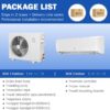 GarveeHome 18000 BTU Mini Split Air Conditioner Heat Pump System, 19 SEER2 230V Ductless AC Cool Up to 1250 Sq. Ft, Complete Installation Kit, White