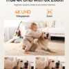 Anona 4K UHD Indoor Camera, Pet/Dog/Baby Security Camera with Phone App, 360°Pan-Tilt, 5G/2.4G Dual-Band Wi-Fi 6, Auto-Tracking, Person/Pet/Baby Crying Detection, Privacy Mode, Two-Way Audio, 2 Pack