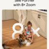eufy Security 4K Indoor Cam S350, No Subscription, Dual Cameras, 8× Zoom | 360° Coverage,Works as a Pet Camera,Nanny/Senior/Baby Monitor,AI Auto-Tracking,Human/Pet/Cry Detection,2.4/5 GHz Wi-Fi
