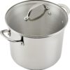 Farberware Millennium Stainless Steel Pots and Pans Set, 10-Piece, Silver | Stainless steel pot set, induction cookware set, dishwasher safe, everyday pots and pans set