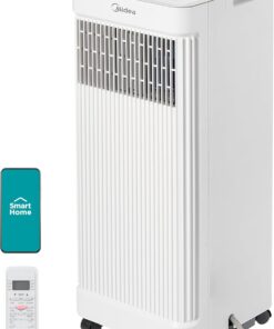 Midea 8,500 BTU ASHRAE Portable Air Conditioner, Cools up to 150 Sq. Ft. | 5,000 BTU SACC Portable AC, Smart APP & Remote Control, with Dehumidifier & Fan mode, Window Kit, Easy-to-use and Install