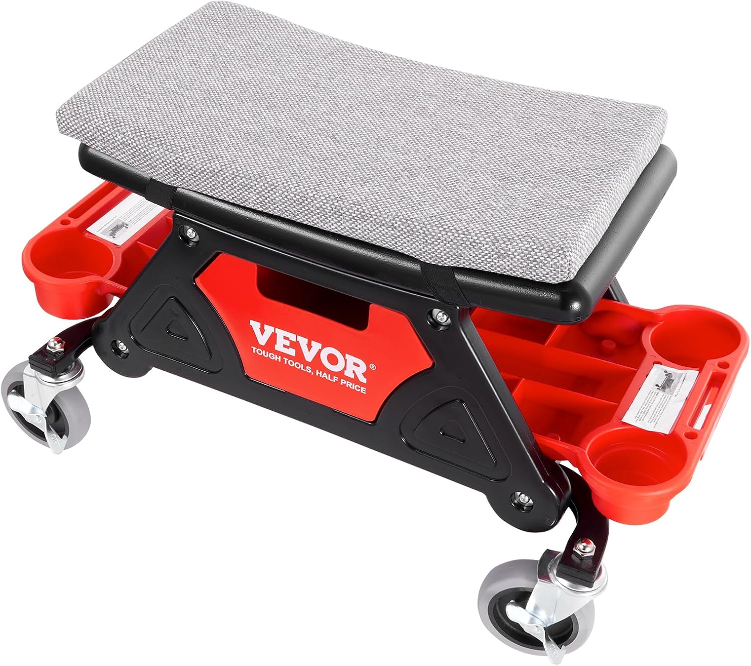 VEVOR Mechanic Stool 300 LBS Capacity Garage Stool Gift for Men, Heavy Duty Rolling Mechanics Seat, with Three Slide Out Tool Trays and Drawer, Tools for Automotive Auto Repair | Auto Repair Heavy Duty Plastic Rolling Mechanics Seat with Cushion, Three Slide Out Tool Trays and Drawer, for Automotive VEVOR Mechanic Stool 300 LBS Capacity Garage Stool Gift for Men, Heavy Duty Rolling Mechanics Seat, with Three Slide Out Tool Trays and Drawer, Tools for Automotive Auto Repair | Auto Repair Heavy Duty Plastic Rolling Mechanics Seat with Cushion, Three Slide Out Tool Trays and Drawer, for Automotive - Image 9