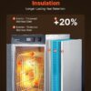 VEVOR Electric Hot Box Food Warmer, 5-Tier Commercial Warming Cabinet with Water Tray, Single-Door and Adjustable Shelves, Stainless Steel Food Warmer Cabinet, for Restaurant, Kitchen, Pizza, Chicken