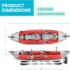 INTEX 68309EP Excursion Pro K2 Inflatable Kayak Set: Includes Deluxe 86in Kayak Paddles and High-Output Pump – SuperTough PVC – Adjustable Bucket Seat – 2-Person – 400lb Weight Capacity INTEX 68309EP Excursion Pro K2 Inflatable Kayak Set: Includes Deluxe 86in Kayak Paddles and High-Output Pump – SuperTough PVC – Adjustable Bucket Seat – 2-Person – 400lb Weight Capacity