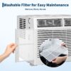 5000 BTU Window Air Conditioner, Window AC Units Cools up to 150 Sq. Ft, 3 Cooling & Fan Speeds, Quiet Operation, Easy Installation, Ideal for Small Bedroom, Living Room, Office
