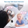 VTech Baby Monitor No WiFi with 2 Cameras – 19-Hour Battery, Patrol Mode for Twins & Two Rooms, 1000ft Range, Auto Night Vision, Two-Way Talk, Temperature Sensor | VM819-2