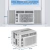 5000 BTU Window Air Conditioner, Window AC Units Cools up to 150 Sq. Ft, 3 Cooling & Fan Speeds, Quiet Operation, Easy Installation, Ideal for Small Bedroom, Living Room, Office