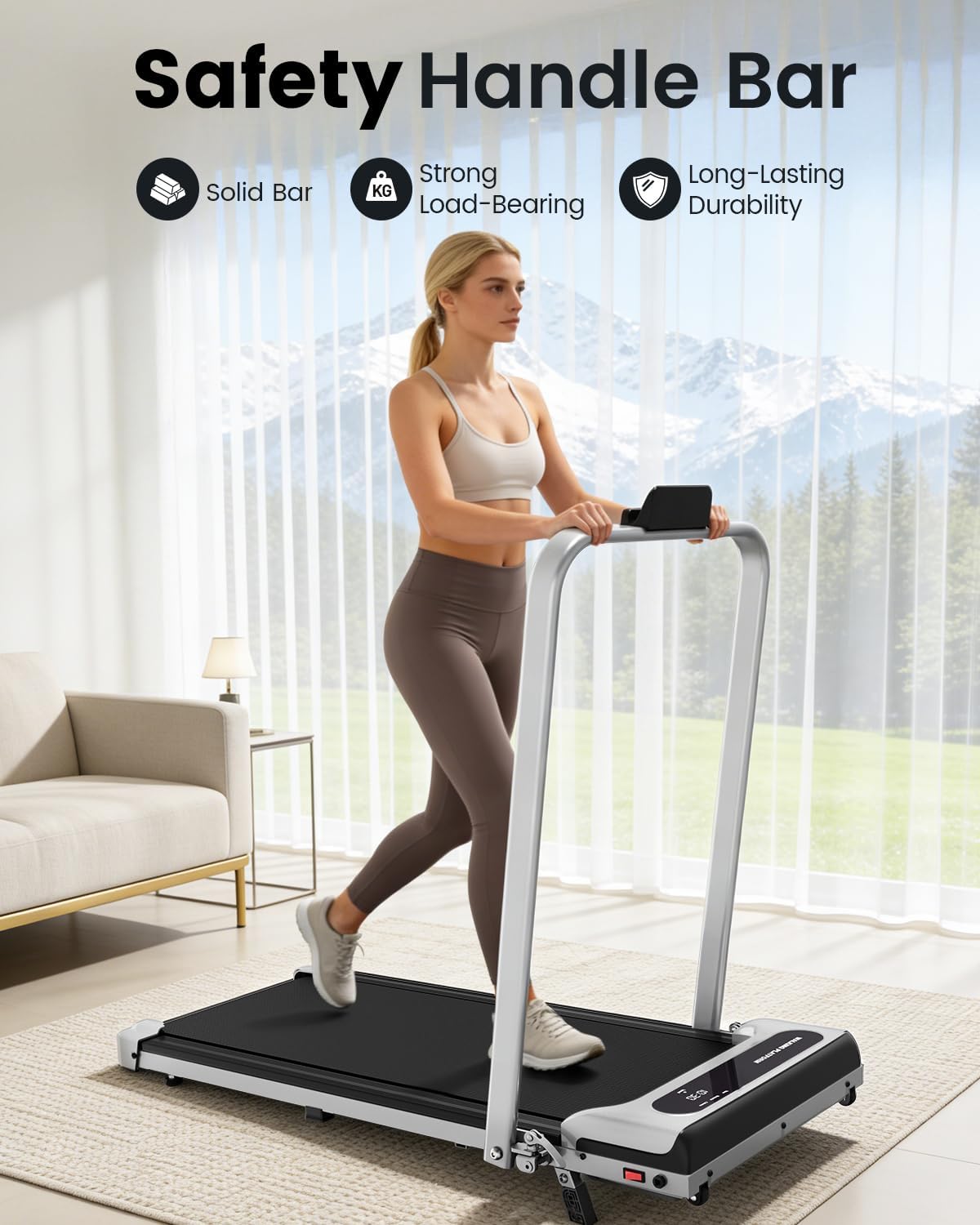 Yagud Walking Pad, Walking Pad Treadmill for Home Office, Portable Under Desk Treadmill with Remote Control and LED Display, Walking Jogging Running Machine Yagud Walking Pad, Walking Pad Treadmill for Home Office, Portable Under Desk Treadmill with Remote Control and LED Display, Walking Jogging Running Machine - Image 2