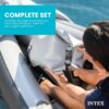 INTEX Dakota K2 Inflatable Kayak 2-Person Portable Set with Paddles & Pump | 68310VM - Sit-on Tandem Kayak with Interchangeable Skegs and Two Dry Bags for Gear, 10ft 3in x 3ft
