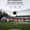 eufy Security SoloCam E42, 4K Solar Security Camera, AI Facial Recognition | AI Motion Tracking, Strobe Light, Pan & Tilt, 4K Ultra HD, Solar Powered, Up to 16TB, Smart Home Compatible