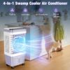 Portable Air Conditioner, 3000 CFM Swamp Cooler & Evaporative Air Cooler | 6.87 Gal Water Tank, 3 Speeds & 4 Modes, 120° Oscillation with 15H Timer for Home, Bedroom, Kitchen & Indoor Cooling