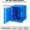 VEVOR Insulated Food Pan Carrier, 95 Qt Hot Box for Catering, LLDPE Food Box Carrier w/Double Buckles, Front Loading Food Warmer w/Handles, Stackable End Loader for Restaurant, Canteen, etc. Blue