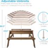 Best Choice Products Kids Picnic Table with Umbrella, 3-in-1 Sand & Water Table, Outdoor Convertible Picnic Table for Toddlers, Seats 4, Removable Top, 2 Buckets - Beige Best Choice Products Kids Picnic Table with Umbrella, 3-in-1 Sand & Water Table, Outdoor Convertible Picnic Table for Toddlers, Seats 4, Removable Top, 2 Buckets - Beige