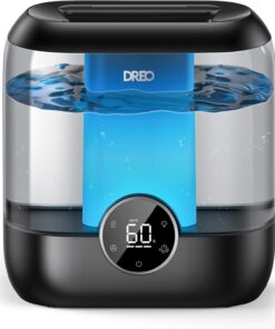 DREO 6L Humidifiers for Bedroom, 60H Runtime, 28 dB Quiet, HM524, Black