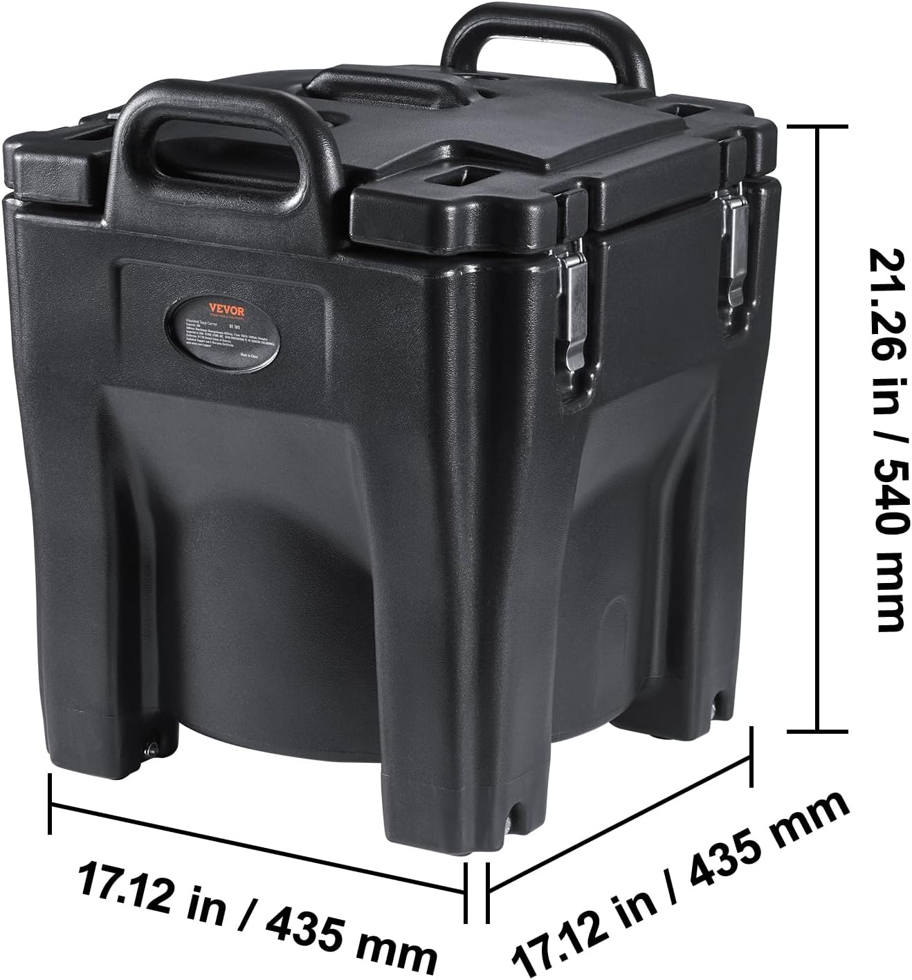 VEVOR Insulated Food Carrier, 32Qt Capacity Stackable Hot Box for Catering w/Stainless Steel Barrel, Top Load LLDPE Food Warmer w/Stationary Base, for Restaurant Canteen, Black VEVOR Insulated Food Carrier, 32Qt Capacity Stackable Hot Box for Catering w/Stainless Steel Barrel, Top Load LLDPE Food Warmer w/Stationary Base, for Restaurant Canteen, Black - Image 7