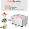 VEVOR Fried Ice Cream Machine, 12.6" x 8.5" 120W Stir-Fried Ice Cream Roll Maker with Compressor and 2 Scrapers, for Making Dessert Rolls, Frozen Yogurt