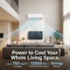 12,000 BTU Mini Split Air Conditioner with 22 SEER2 Efficiency,750 Sq.Ft Cooling/Heating, Energy Star Certified,Smart Inverter Tech,Alexa-Compatible WiFi Control,Professional Installation Kit Included
