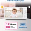 VTech Baby Monitor No WiFi, 7" IPS Screen, 5000mAh 12Hr Battery, 360° PTZ, 4X Zoom, Night Vision, Night Light, 2-Way Talk, White | Advanced HQ Max VTech Baby Monitor No WiFi, 7" IPS Screen, 5000mAh 12Hr Battery, 360° PTZ, 4X Zoom, Night Vision, Night Light, 2-Way Talk, White | Advanced HQ Max