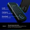 myQ Secure View™ 3-in-1 Smart Lock with 2K HDR Video Doorbell Camera, Face Access, Fingerprint Access, PIN & App Control — Intelligent Entry with Built-in Camera, Color Night Vision & Two-Way Audio
