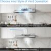 COMFEE' Range Hood 30 Inch Under Cabinet 200 CFM Ducted/Ductless, Stainless Steel