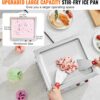 VEVOR Commercial Ice Roll Maker,Stir-Fried Yogurt Cream Machine 220W, Ice Cream Roll Machine with 9.4" x 11" Square Pan, Button Defrost Method with Food Shovels Perfect for Bars,Cafes Dessert Shops