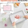 VEVOR Fried Ice Cream Machine, 12.6" x 8.5" 120W Stir-Fried Ice Cream Roll Maker with Compressor and 2 Scrapers, for Making Dessert Rolls, Frozen Yogurt
