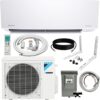 Daikin 24,000 BTU 18 SEER2 R32 Series Heat Pump Ductless Mini Split A/C | Air Conditioner Includes 15' Installation Kit, 1/2 Whip, 30A Disconnect, and Wall Bracket
