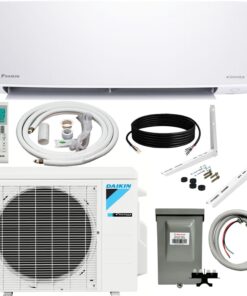 Daikin 24,000 BTU 18 SEER2 R32 Series Heat Pump Ductless Mini Split A/C | Air Conditioner Includes 15' Installation Kit, 1/2 Whip, 30A Disconnect, and Wall Bracket