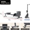Sunny Health & Fitness Smart Magnetic Rower, Compact Quiet & Smooth Rowing Machine for Full-Body Cardio Exercise, Free SunnyFit Training App Connection