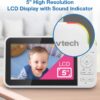 VTech Baby Monitor No WiFi, 5" Screen & Remote Pan-Tilt-Zoom for Newborns – Hack-Proof, 17Hr Battery, 1000ft Range, Auto Night Vision, Temperature Sensor, Two-Way Talk | VM924