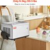 VEVOR Fried Ice Cream Machine, 12.6" x 8.5" 120W Stir-Fried Ice Cream Roll Maker with Compressor and 2 Scrapers, for Making Dessert Rolls, Frozen Yogurt