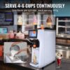 VEVOR Commercial Ice Cream Machine, 1000W Single Flavor Soft Serve Ice Cream Maker, 10.6 QT/H Yield, 4L Hopper & 1.6L Cylinder, Touch Screen, Auto Clean & Pre-Cooling, Countertop Restaurant Snack Bar
