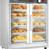 VEVOR Electric Hot Box Food Warmer, 5-Tier Commercial Warming Cabinet with Water Tray, Double-Door and Adjustable Shelves, Stainless Steel Food Warmer Cabinet, for Restaurant, Kitchen, Pizza, Chicken