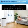 14,000 BTU Portable Air Conditioner, 4-IN-1 Portable AC Unit for Large Rooms Up to 750 Sq. Ft. with Cooling, Dehumidifier, Fan, Sleep, Auto Swing, LED Display, 24H Timer, Remote & Installation Kits
