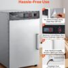 VEVOR Electric Hot Box Food Warmer, 5-Tier Commercial Warming Cabinet with Water Tray, Single-Door and Adjustable Shelves, Stainless Steel Food Warmer Cabinet, for Restaurant, Kitchen, Pizza, Chicken