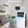 Shinco 12,000 BTU（7,500 BTU SACC) Portable Air Conditioner, Portable AC Unit with Built-in Cool, Dehumidifier&Fan Modes for Room up to 450 sq.ft, with Remote Control, 24 Hour Timer, Installation Kit