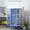 VEVOR Electric Hot Box Food Warmer, 8-Tier Commercial Warming Cabinet with Water Tray, Single-Door and Adjustable Shelves, Stainless Steel Food Warmer Cabinet, for Restaurant, Kitchen, Pizza, Chicken