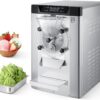VEVOR Commercial Hard Ice Cream Machine, 2000W 3.17-5.28 Gal/Hour, Countertop Gelato Hard Serve Ice Cream Maker with 6L 304 Stainless Steel Cylinder, Auto Clean LED Panel for Snack Bar Restaurants