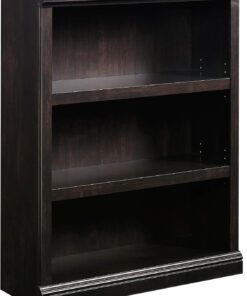 Sauder 3 Tier Book Shelf Wooden Bookcase Multipurpose Bookshelf for Home Office, Living Room, in Estate Black